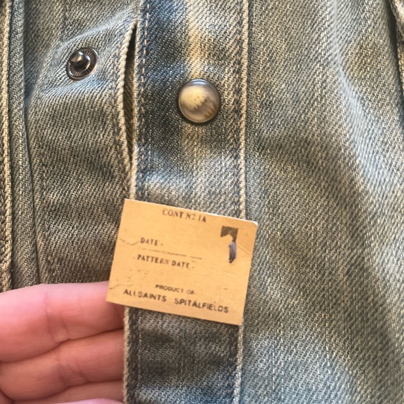 All Saints Light Denim Shirt - Picture 4 of 4